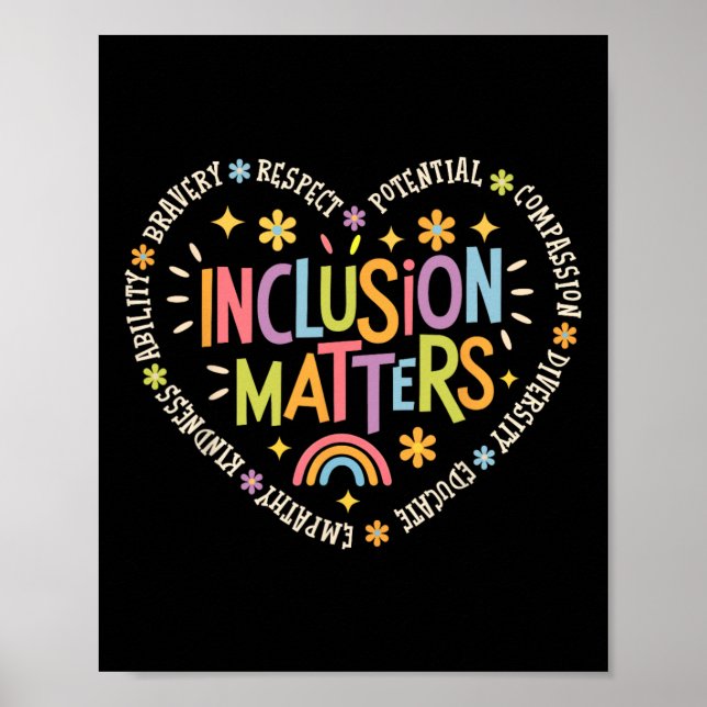 Inclusion Problems Special Education Teacher Autis Poster (Vorne)