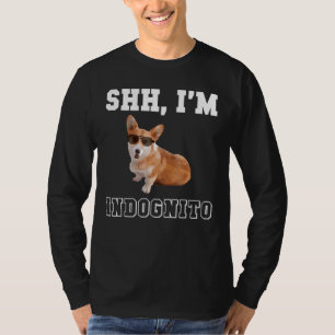 Incognito Corgi Pun mit Brille für Hunde T-Shirt