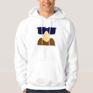 Incognito Moustache & lunettes Sweat - shirt à cap