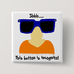 Incognito Mustache & Glasses Button