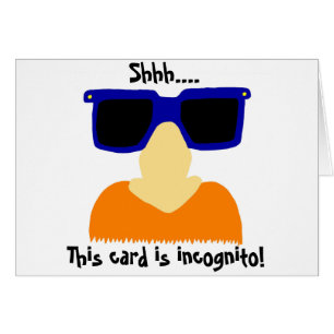 Incognito Mustache & Glasses Card