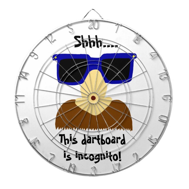 Incognito Mustache & Glasses Dartboard Dartscheibe (vorne)