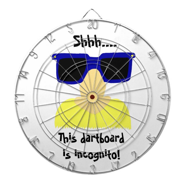 Incognito Mustache & Glasses Dartboard Dartscheibe (vorne)
