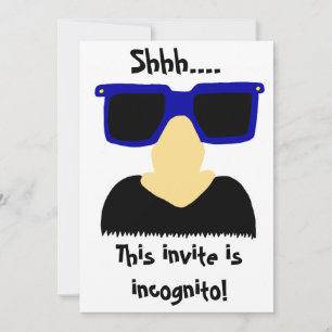 Incognito Mustache & Glasses Einladungen