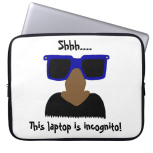 Incognito Mustache & Glasses Laptop-Sieb Laptopschutzhülle