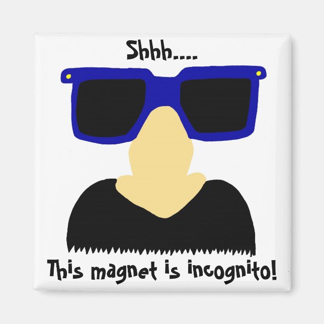 Incognito Mustache & Glasses Magnet (Vorne)
