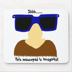 Incognito Mustache & Glasses Mousepad