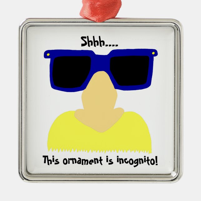 Incognito Mustache & Glasses Ornament (Vorne)
