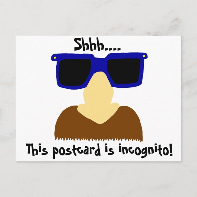 Incognito Mustache & Glasses Postkarte (Vorderseite)