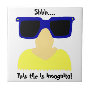 Incognito Mustache & Glasses Tile Fliese