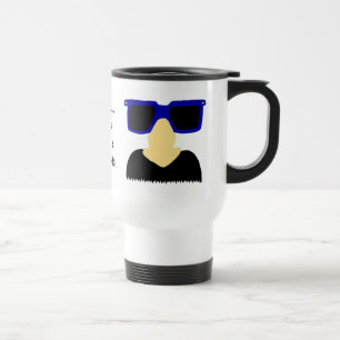 Incognito Mustache & Glasses Travel Mug Reisebecher