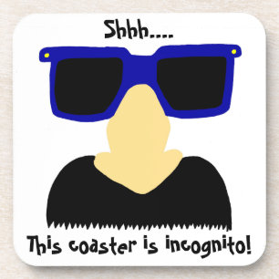 Incognito Mustache & Glasses Untersetzer - Set von