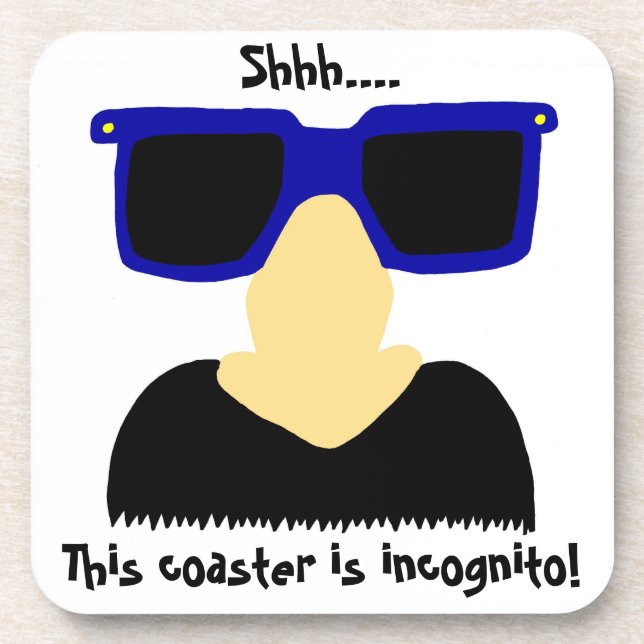 Incognito Mustache & Glasses Untersetzer - Set von (Vorderseite)