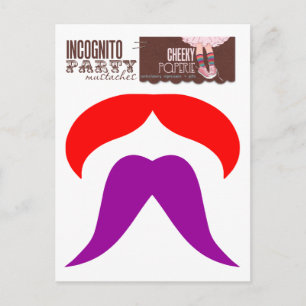 Incognito Party Mustaches 2 Postkarte