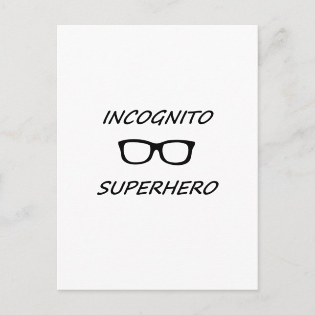 Incognito Superhero 01B Postkarte (Vorderseite)