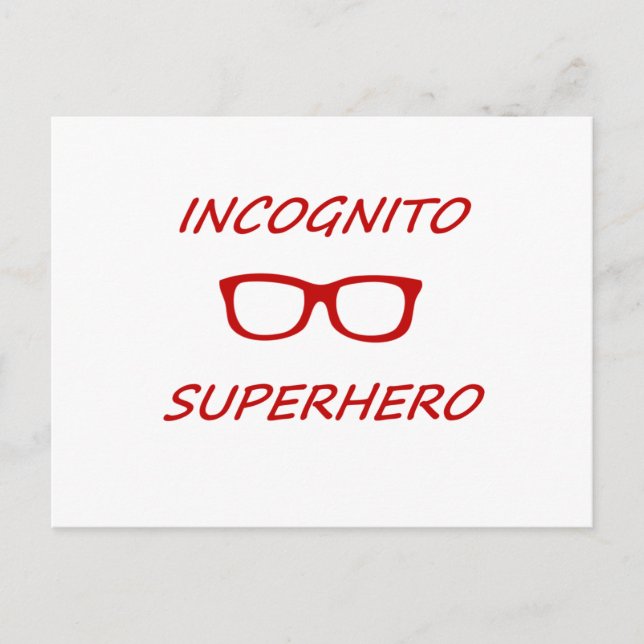 Incognito Superhero 01R Postkarte (Vorderseite)