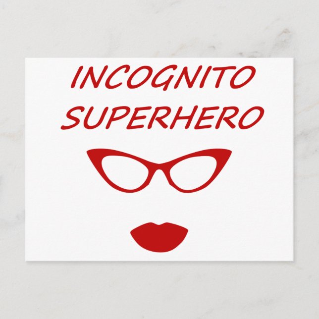 Incognito Superhero 03R Postkarte (Vorderseite)