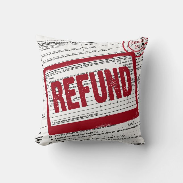 Income Tax Refund Stamp Kissen (Vorderseite)