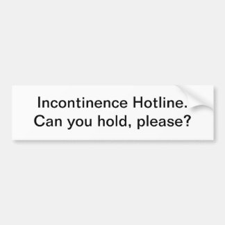 Incontinence hotine - Autoaufkleber