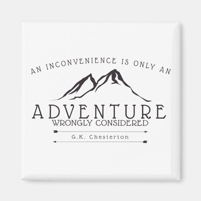 Inconvénients Chesterton Citation Aimant frigo (Devant)