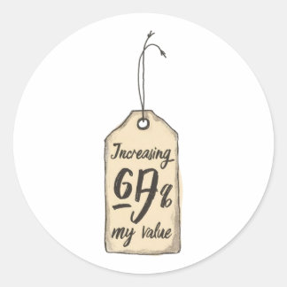 Increasing Value Vintage Price Tag Sticker