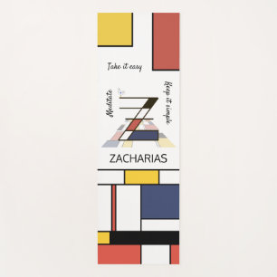 Incredible Neoplasticism Art Monogram. Letter Z Yogamatte