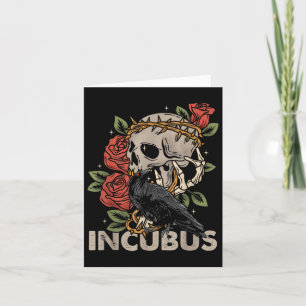Incubus Crow Links Skull Blume Halloween-Kostüm Karte