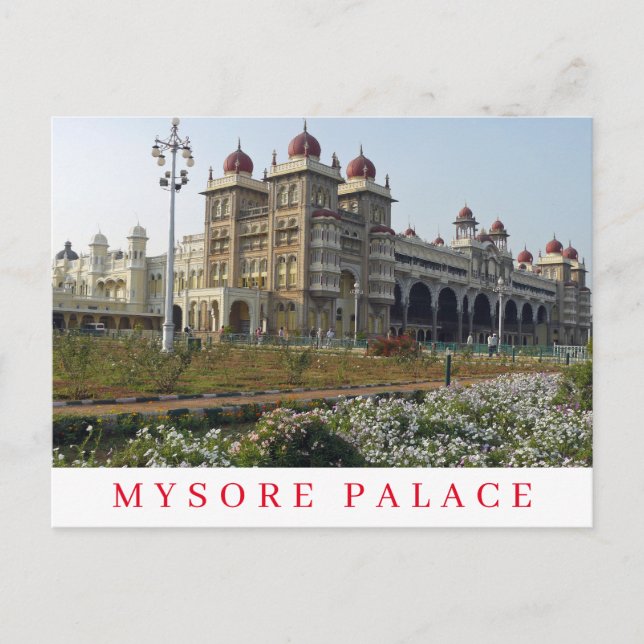 Inde Mysore Palace vue carte postale (Devant)