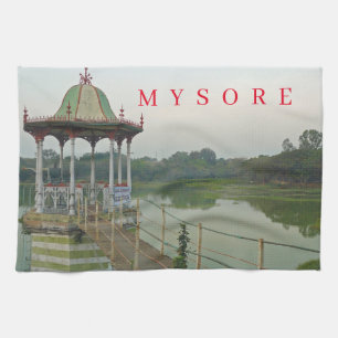 Inde Mysore vue lac serviette de thé