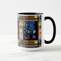 Inde Travel Poster collage tasses