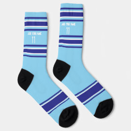 Indego and blue & orange - Name Number Socks Socken