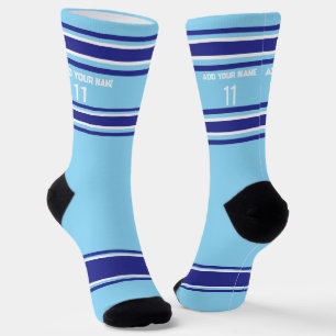 Indego und blaue Sport Jersey - Name Nummer Socken