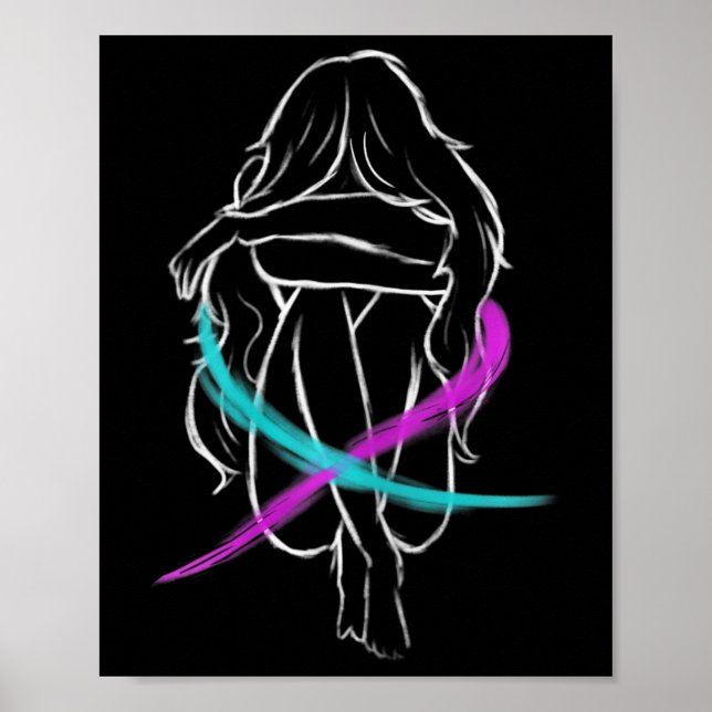 Indem sie Selbstmord-Prävention ins Bewusstsein ru Poster (Vorne)