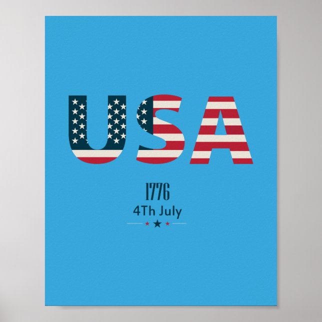 indépendance des Etats-Unis, 4 juillet 1776 Poster (Devant)