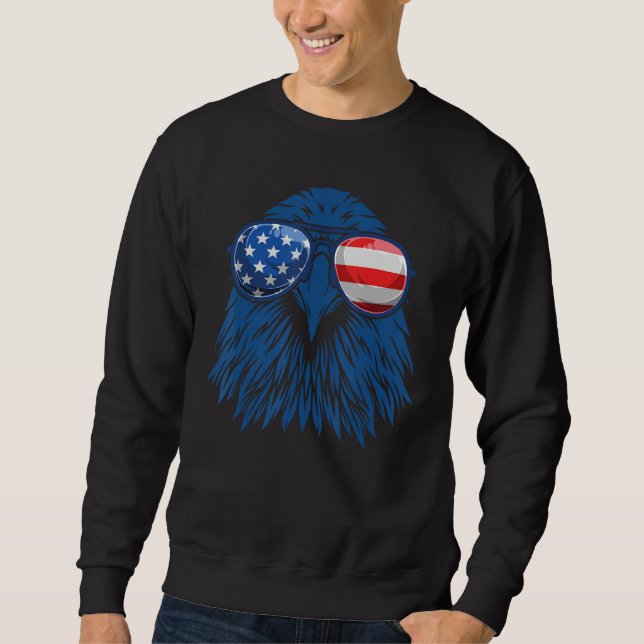 Independence Day American Flag Eagle 4th Of July Sweatshirt (Vorderseite)