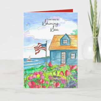 Independence Day American Flag Sea To Shining Sea Karte