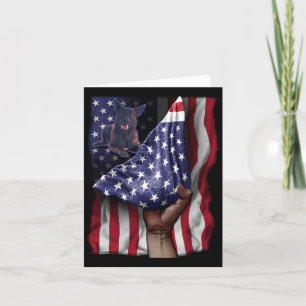 Independence US Flag Dutch Shepherd Karte