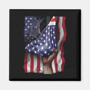 Independence US Flag Dutch Shepherd Magnet