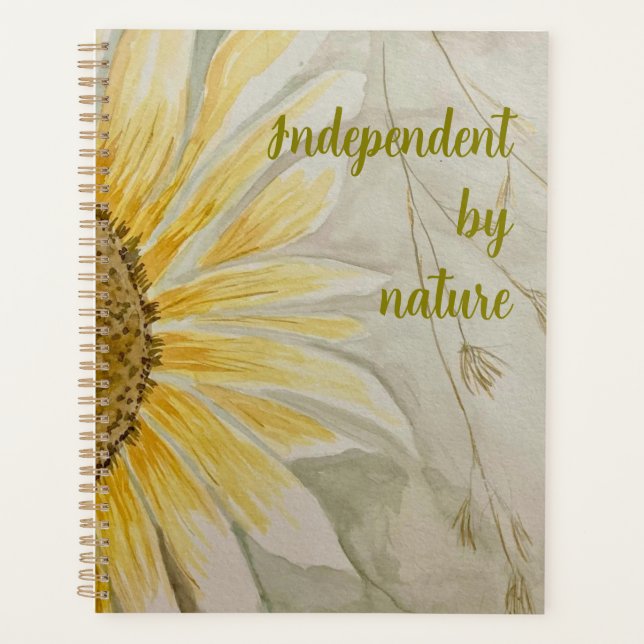 Independent by nature journal  sunflower planer (Vorderseite)