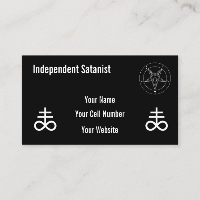 Independent Satanist Visitenkarte (Vorderseite)