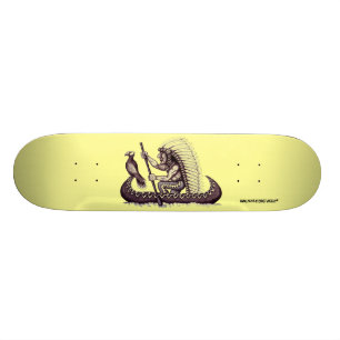 Inder mit grafische Kunst des Adlers coolem Skateboard