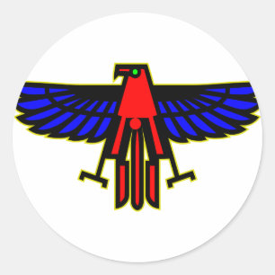 Inder-Thunderbird-Totem Runder Aufkleber