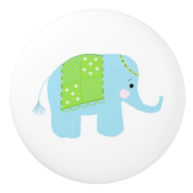 Inderer Elefant Keramikknauf (Vorderseite)