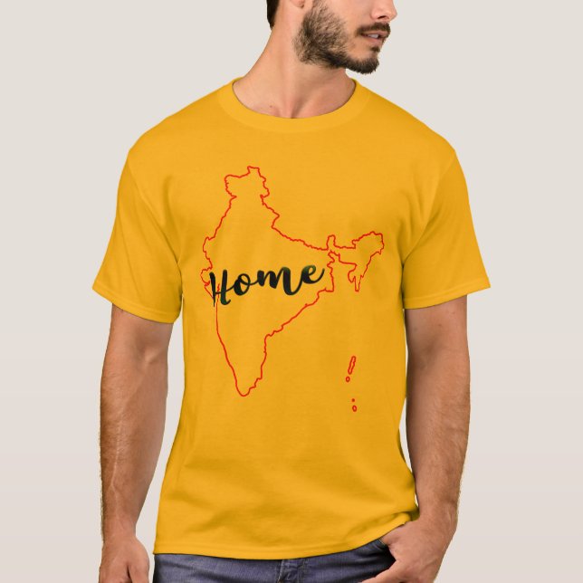Inderindien-Kartenindien-Zuhause-T - Shirt-Entwurf T-Shirt (Vorderseite)