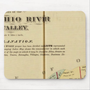 Index-Karte des Atlas des oberen Ohio-Flusses Mousepad