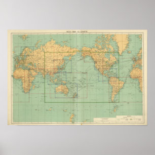 Index-Karte Neue merkantische Meeresatlas Poster