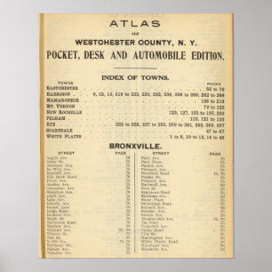 Index-Städte, Bronxville Poster