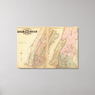 Indexkarte Atlas, Stadt New York Leinwanddruck