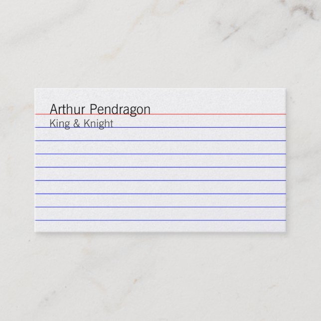 Indexkarte Visitenkarte (Vorderseite)