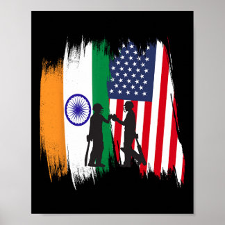 India And America Cricket Patriotic Gift For Final Poster